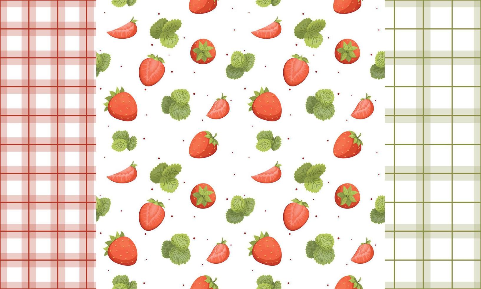 seamless pattern with strawberry, Seamless pattern with strawberries, vector set of strawberries. Summer fruit collection. Fresh garden fruit doodle, organic organic vegan products