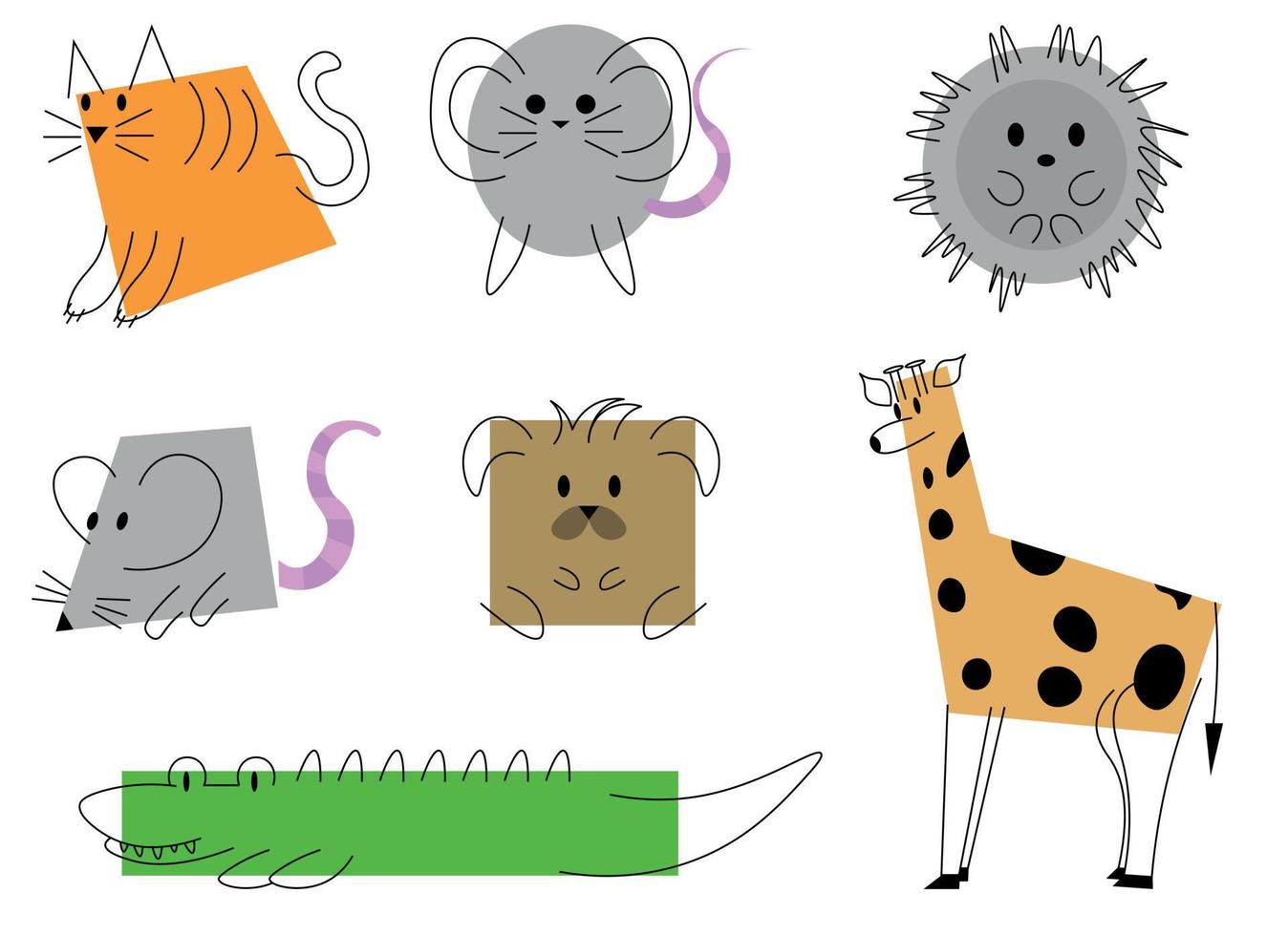 ilustración de diseño de animales aislado vector