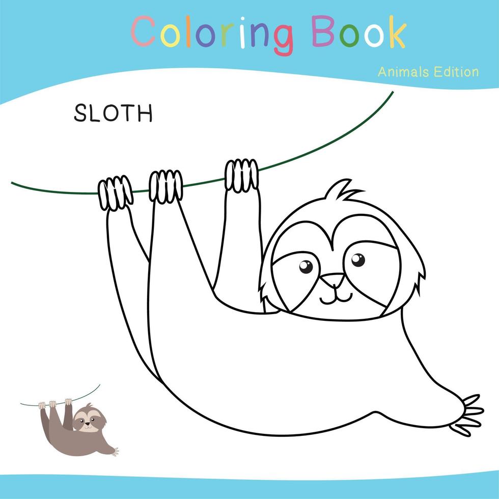 Coloring animal worksheet. Educational printable coloring worksheet. Vector file.