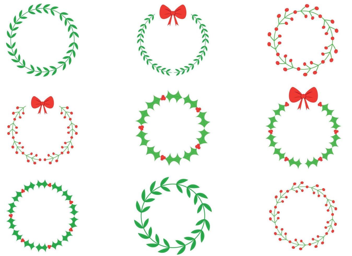 Christmas wreath design illustration isolated on white background vector