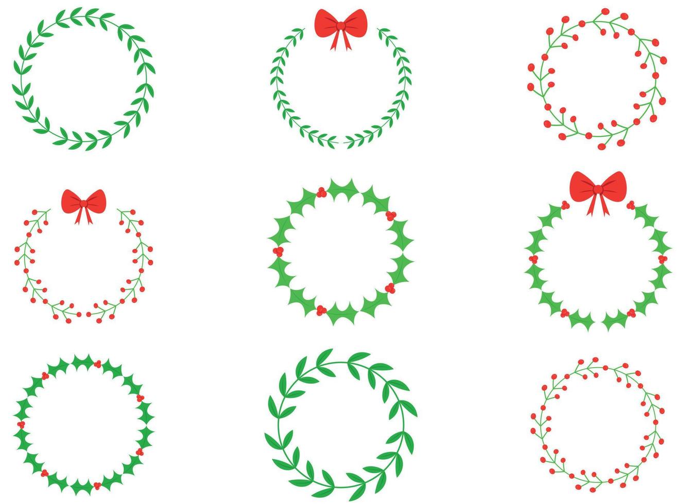 Christmas wreath design illustration isolated on white background vector