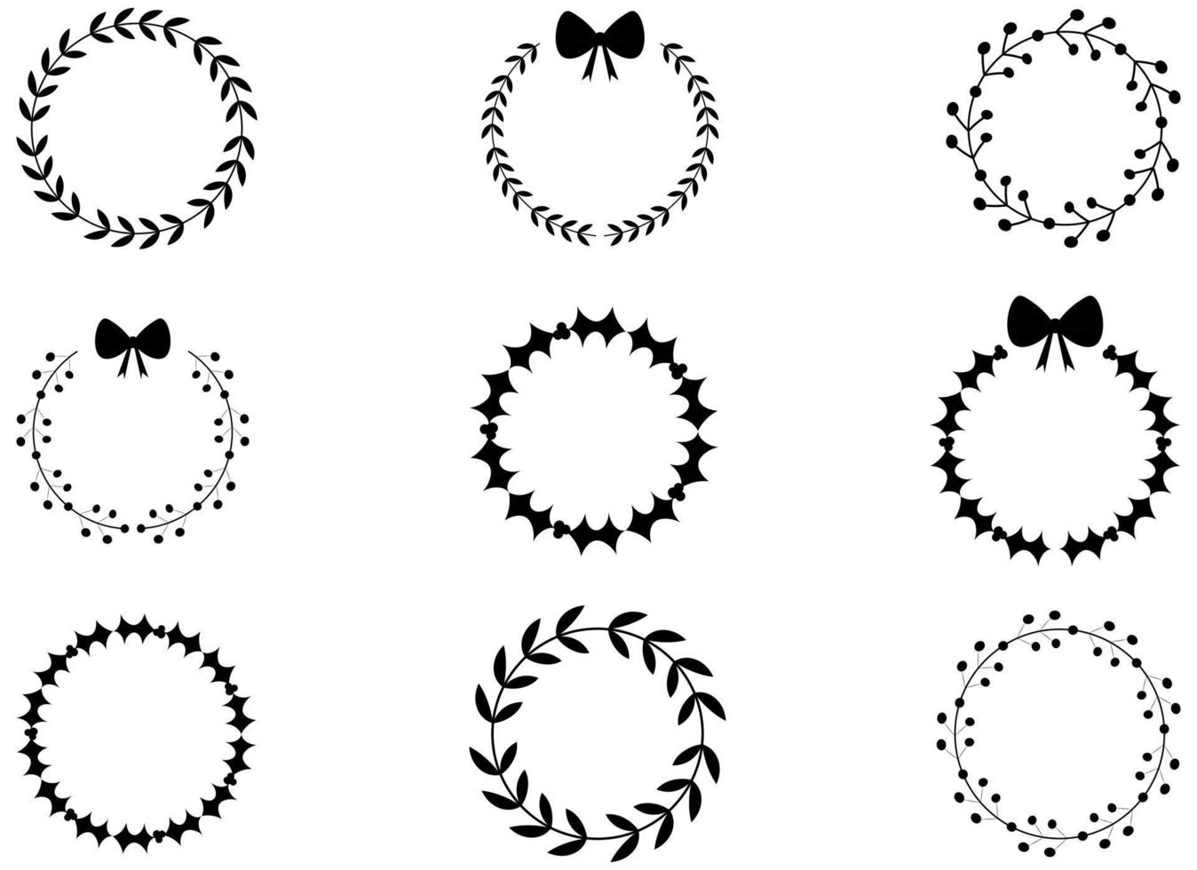 Christmas wreath design illustration isolated on white background vector