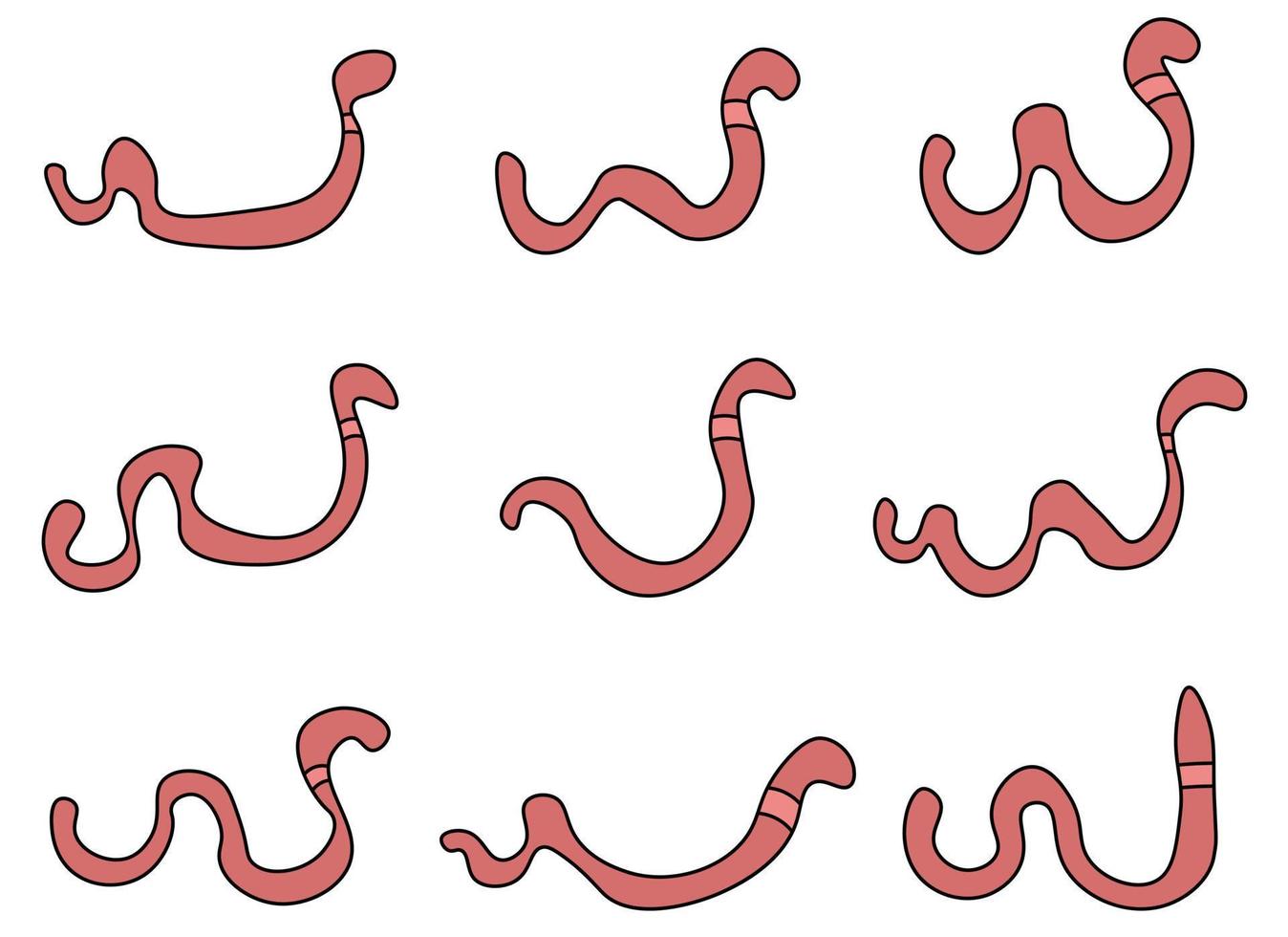 worm design illustration isolated on white background vector