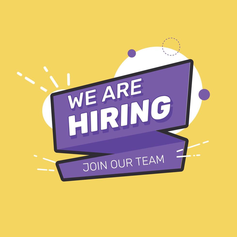 We are hiring banner vector
