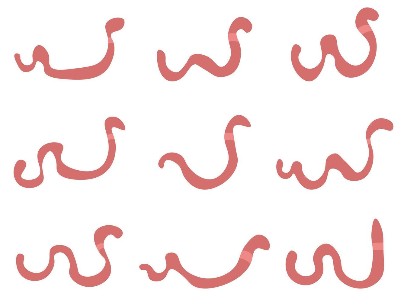 ilustración de diseño de gusano aislado sobre fondo blanco vector