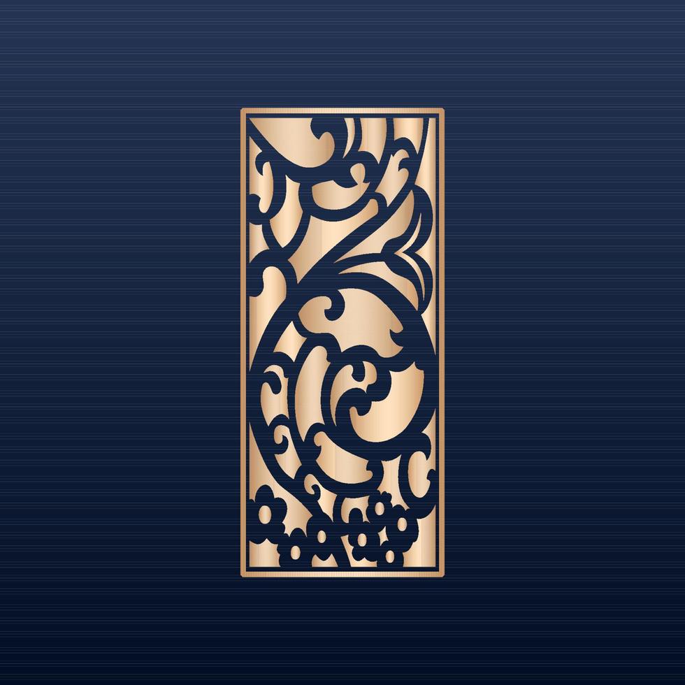 Laser cut islamic pattern - Laser cut decorative panel set with lace pattern square templates- Decorative laser cut panels template with abstract texture. geometric and floral laser cutting cnc dxf vector