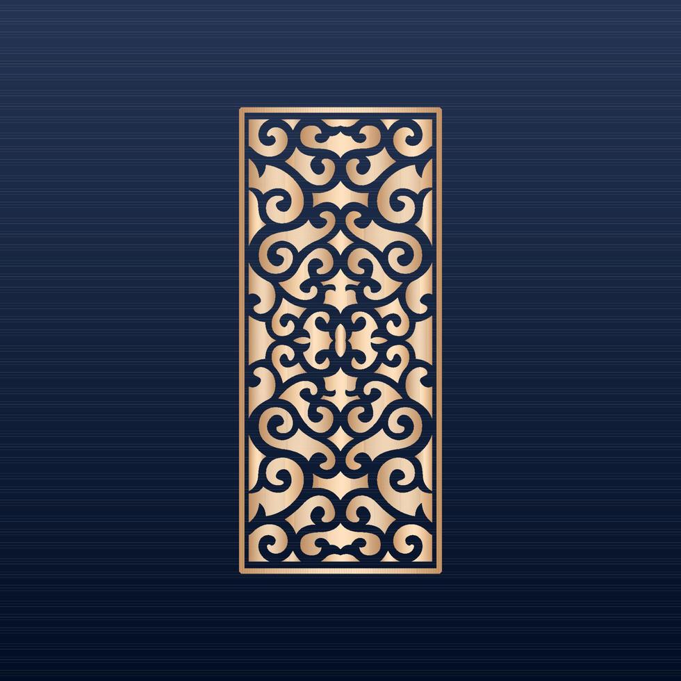 Laser cut islamic pattern - Laser cut decorative panel set with lace pattern square templates- Decorative laser cut panels template with abstract texture. geometric and floral laser cutting cnc dxf vector