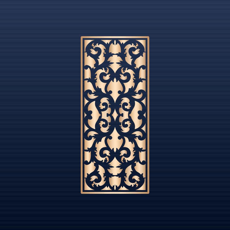Laser cut islamic pattern - Laser cut decorative panel set with lace pattern square templates- Decorative laser cut panels template with abstract texture. geometric and floral laser cutting cnc dxf vector