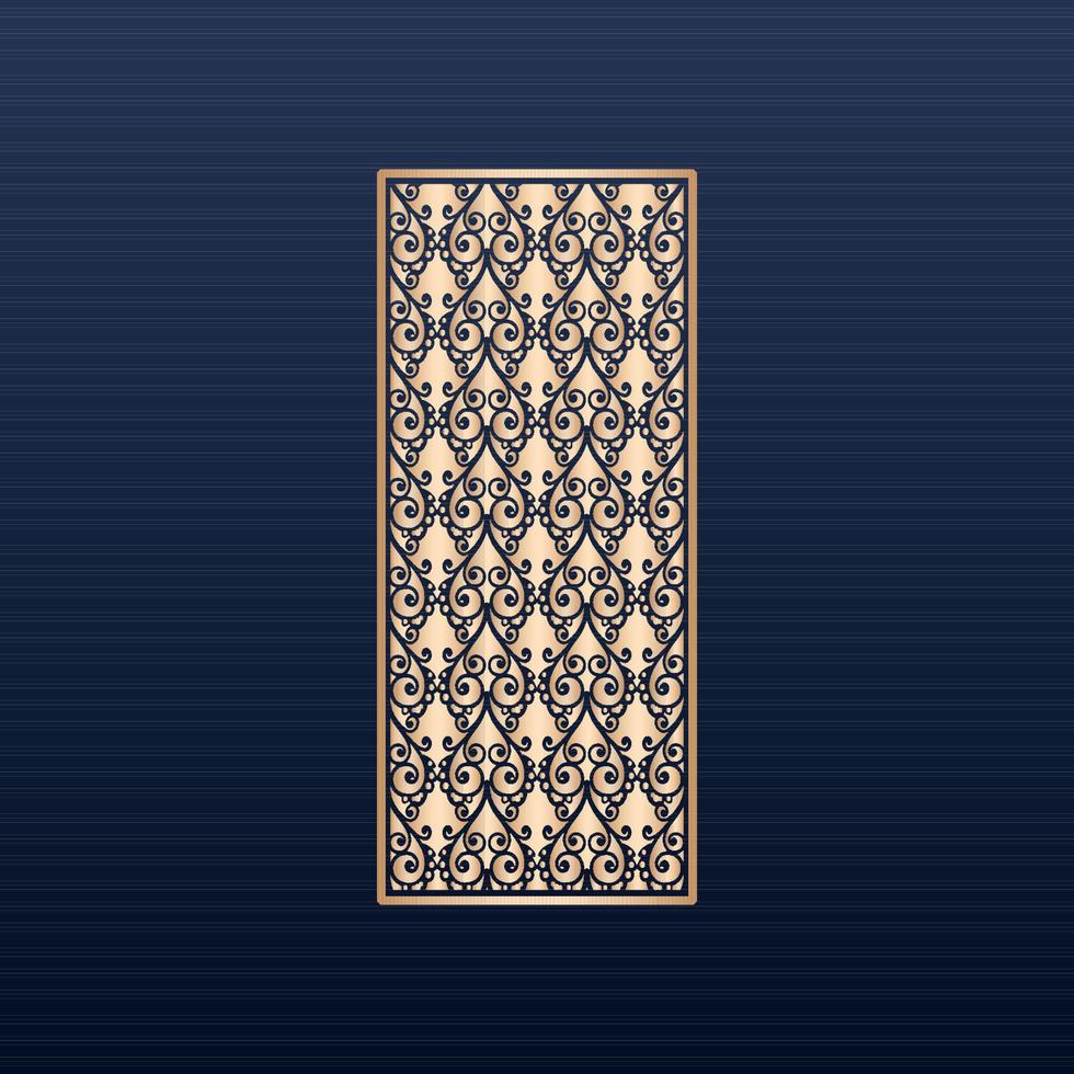 Laser cut islamic pattern - Laser cut decorative panel set with lace pattern square templates- Decorative laser cut panels template with abstract texture. geometric and floral laser cutting cnc dxf vector