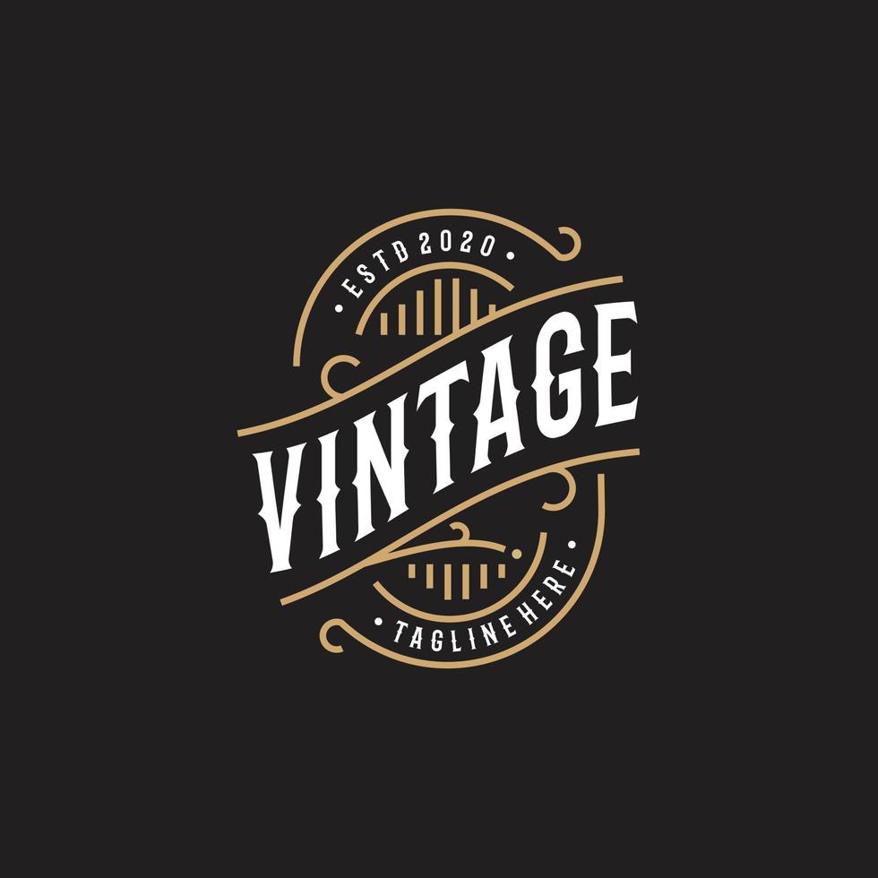 la plantilla de diseño de logotipo de lujo florece con elegantes líneas de adornos caligráficos. rótulo comercial, para restaurante, realeza, boutique, hotel, heráldica, joyería, moda, tatuaje e ilustración retro vintage vector