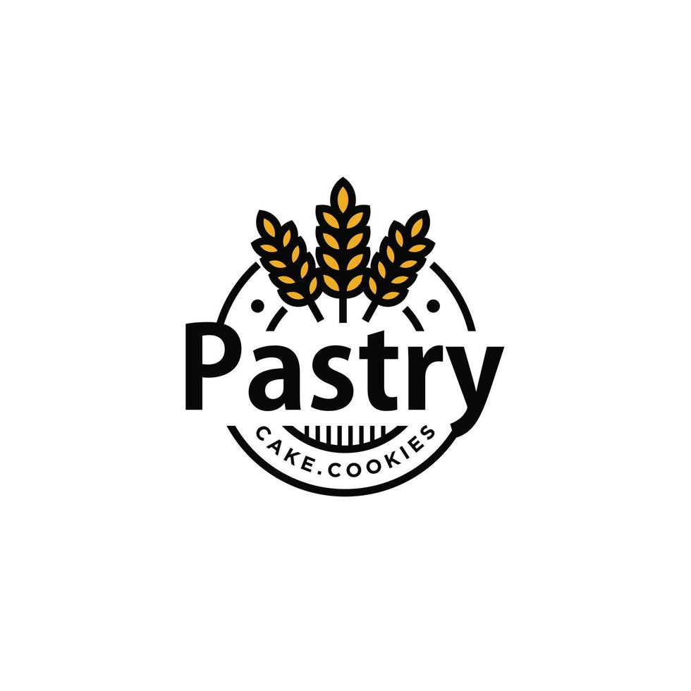 panadería pastelería pan logo iconos ilustración vector