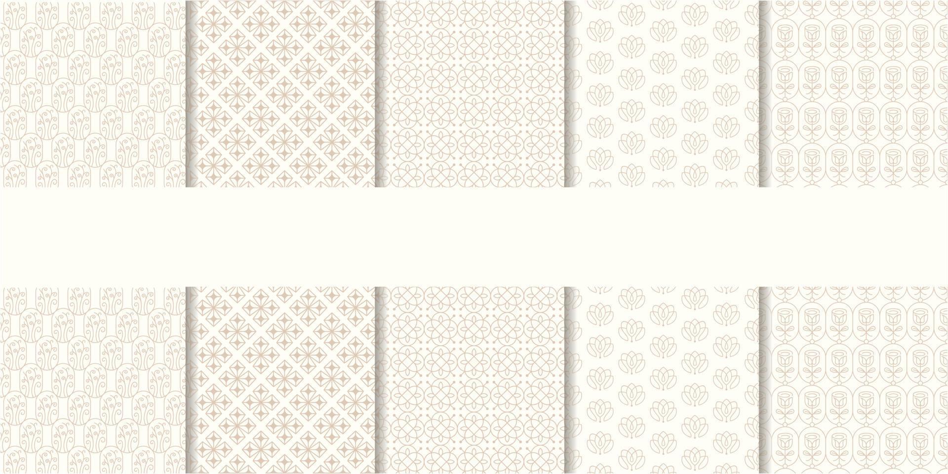 Delicate seamless striped patterns. Fabric pink textures.Tile able swatches. collection pattern idea vector