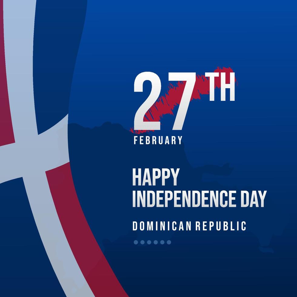 día de la independencia bandera de la república dominicana. 27 de febrero vector