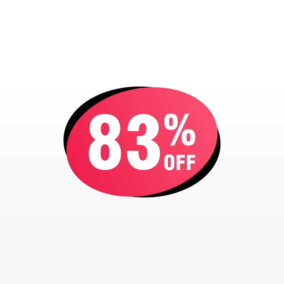 83 discount, Sales Vector badges for Labels, , Stickers, Banners, Tags, Web Stickers, New offer. Discount origami sign banner.