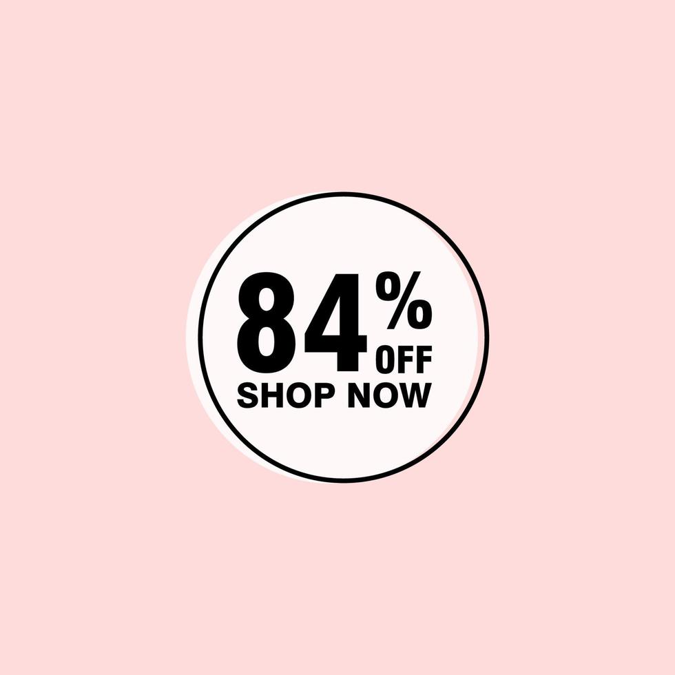 84 discount, Sales Vector badges for Labels, , Stickers, Banners, Tags, Web Stickers, New offer. Discount origami sign banner.