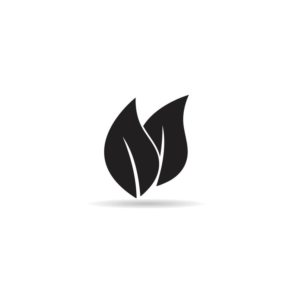 leaf icon logo vector