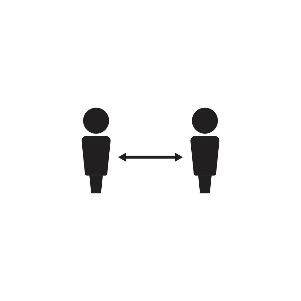 social distancing icon vector
