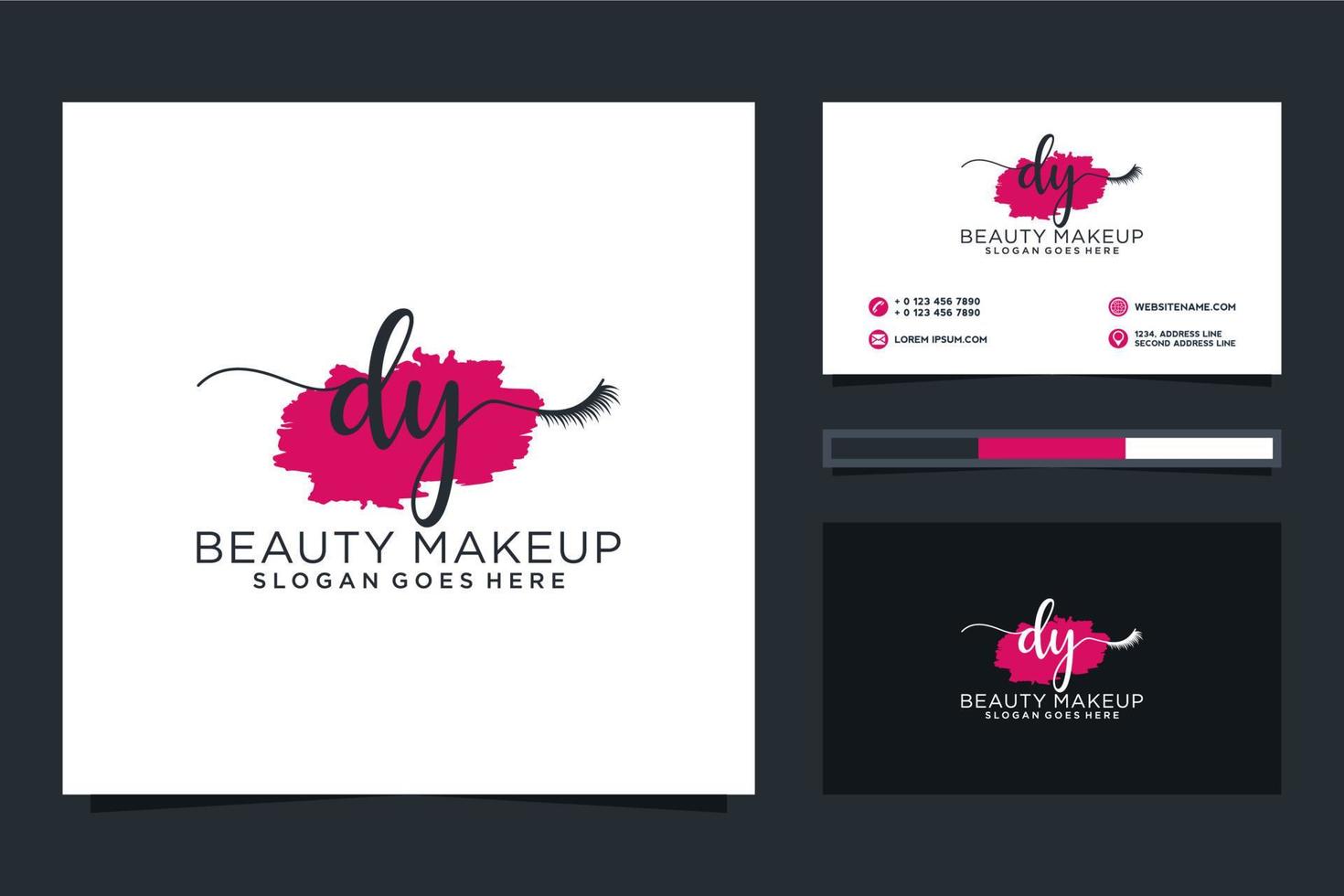 Initial DY Feminine logo collections and business card templat Premium Vector