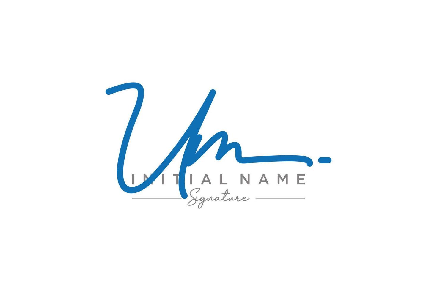 Initial UM signature logo template vector. Hand drawn Calligraphy lettering Vector illustration.