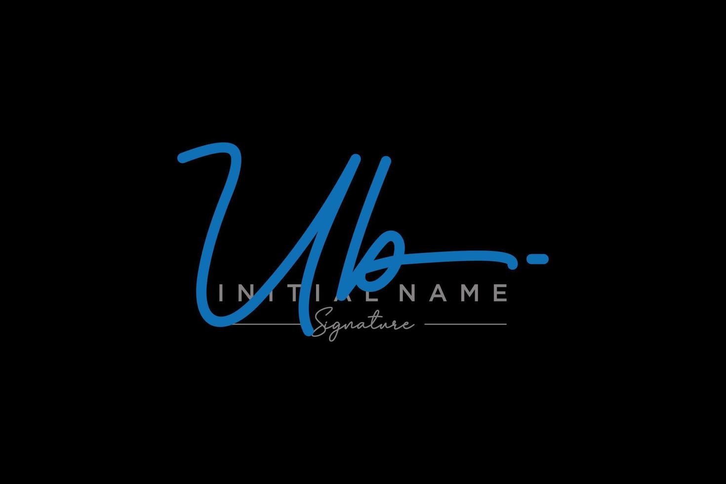 Initial UB signature logo template vector. Hand drawn Calligraphy lettering Vector illustration.