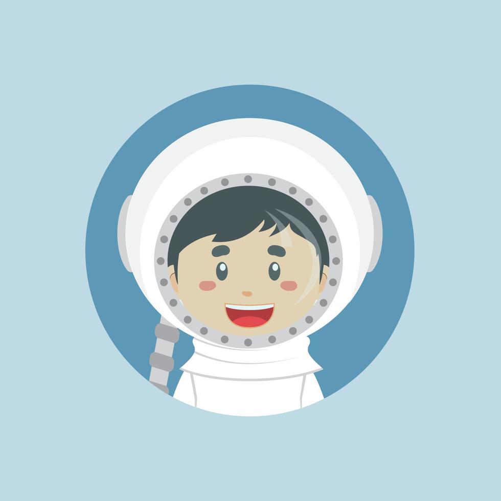 avatar de un personaje astronauta vector