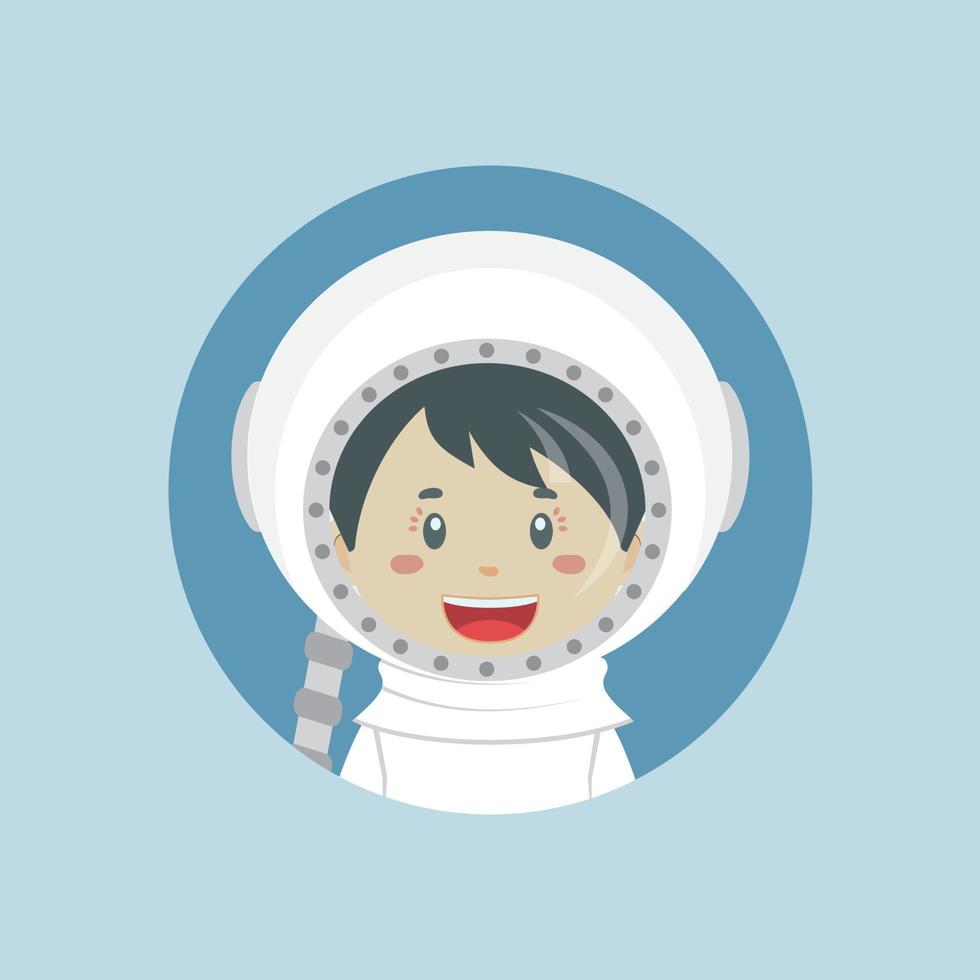 avatar de un personaje astronauta vector