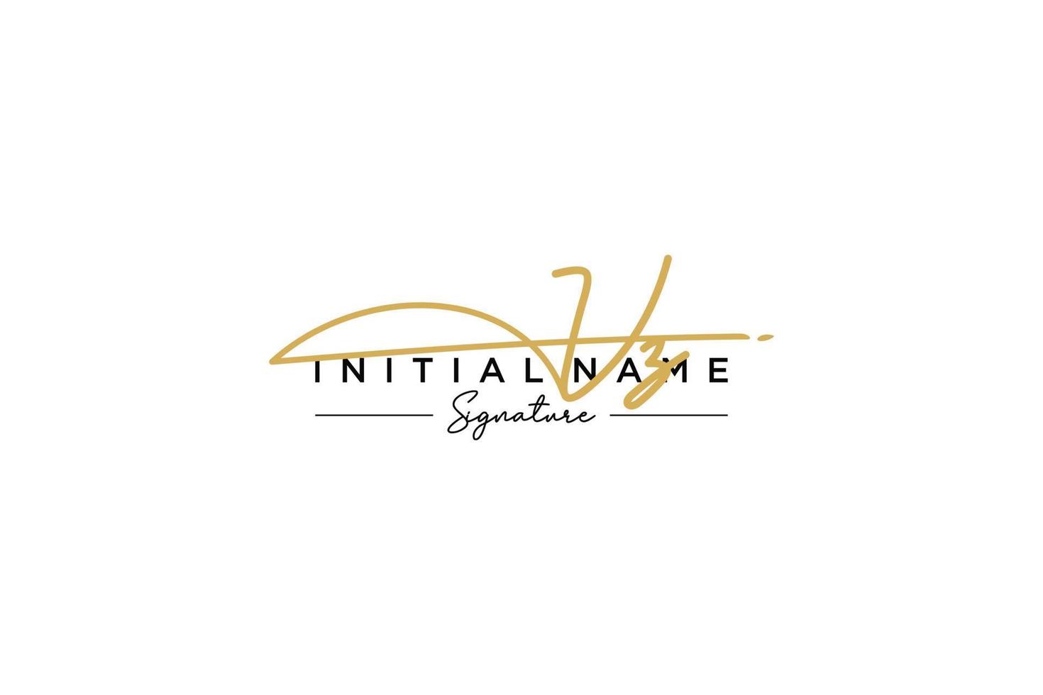 Initial VZ signature logo template vector. Hand drawn Calligraphy lettering Vector illustration.