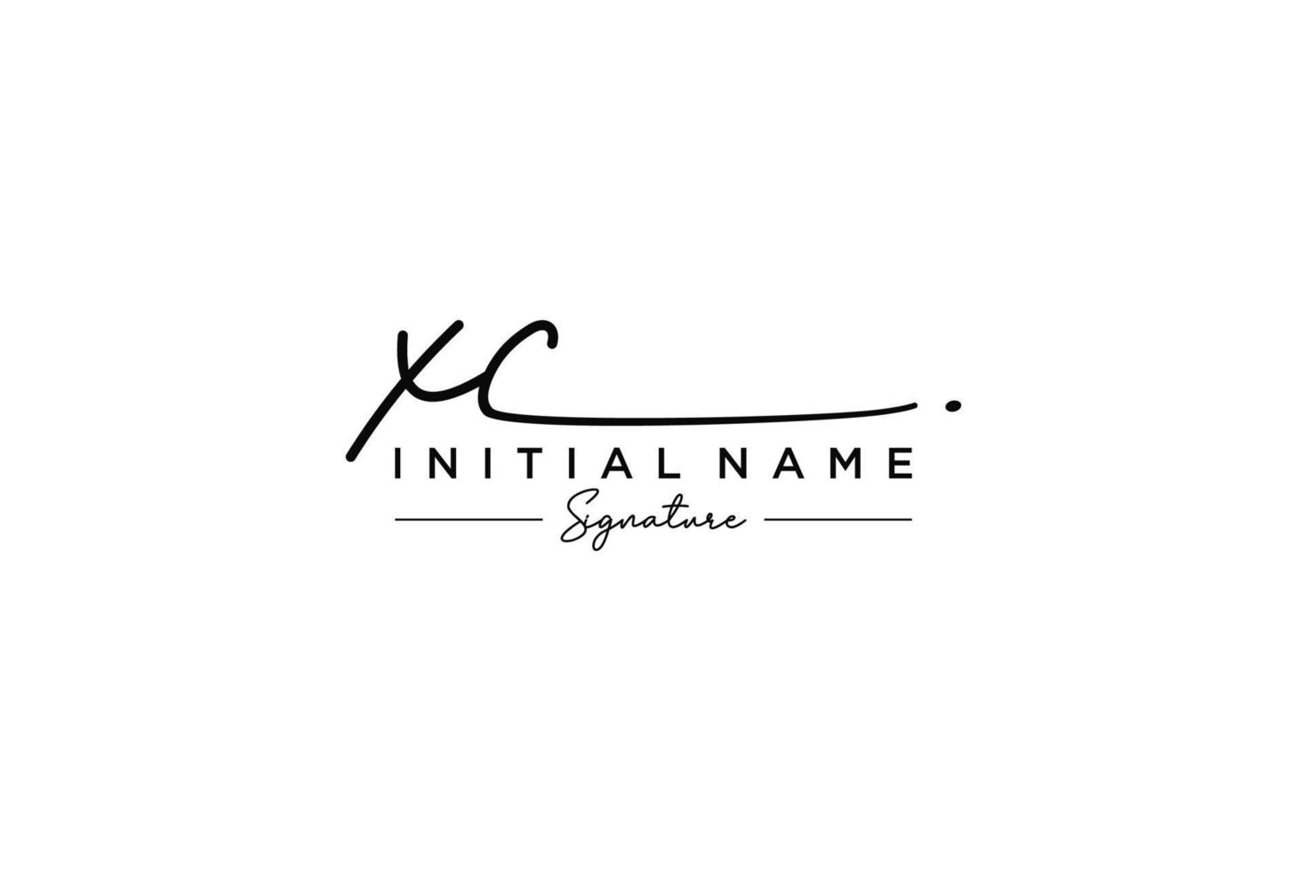 Initial XC signature logo template vector. Hand drawn Calligraphy lettering Vector illustration.