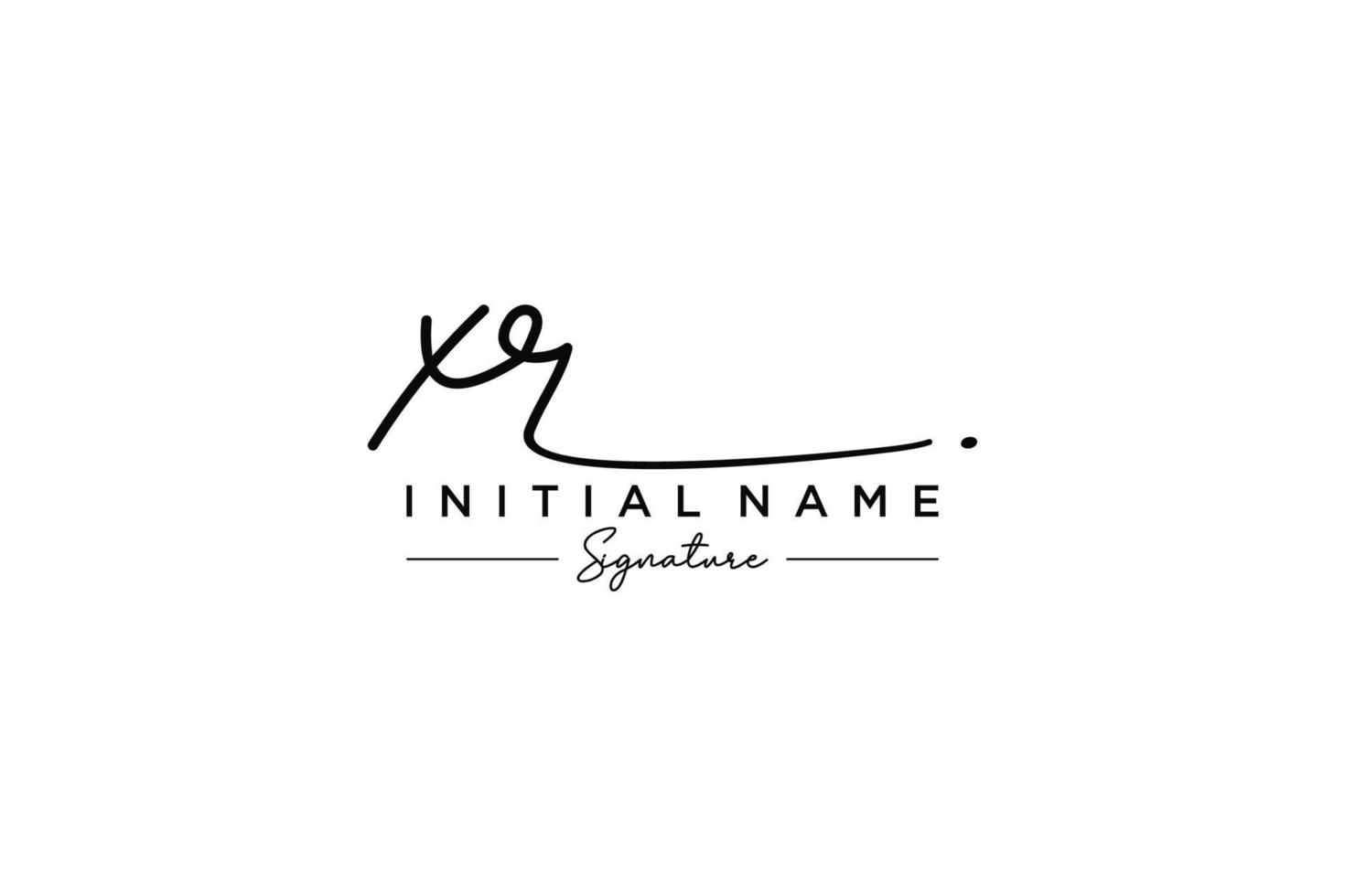 Initial XR signature logo template vector. Hand drawn Calligraphy lettering Vector illustration.