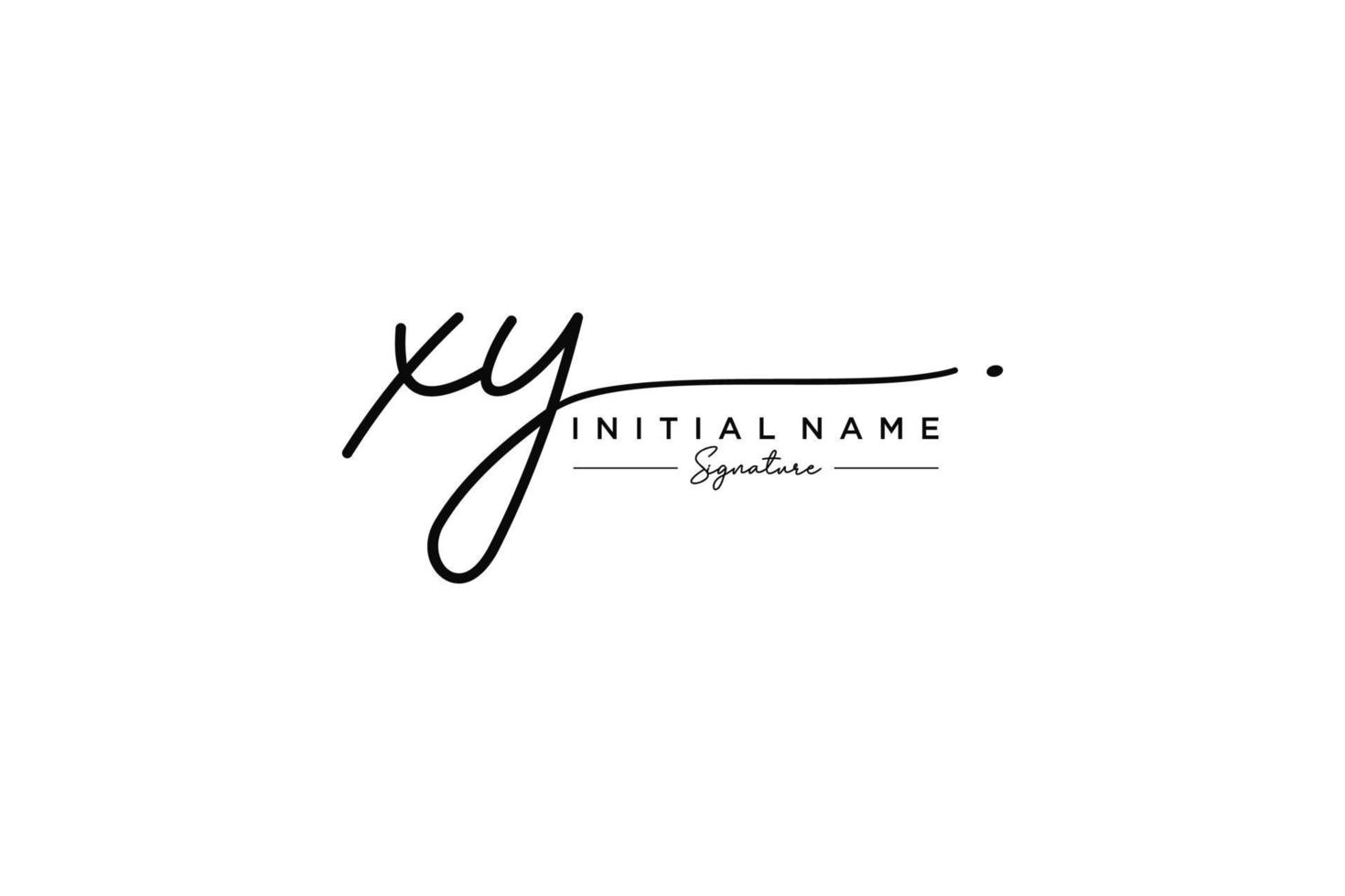 Initial XY signature logo template vector. Hand drawn Calligraphy lettering Vector illustration.