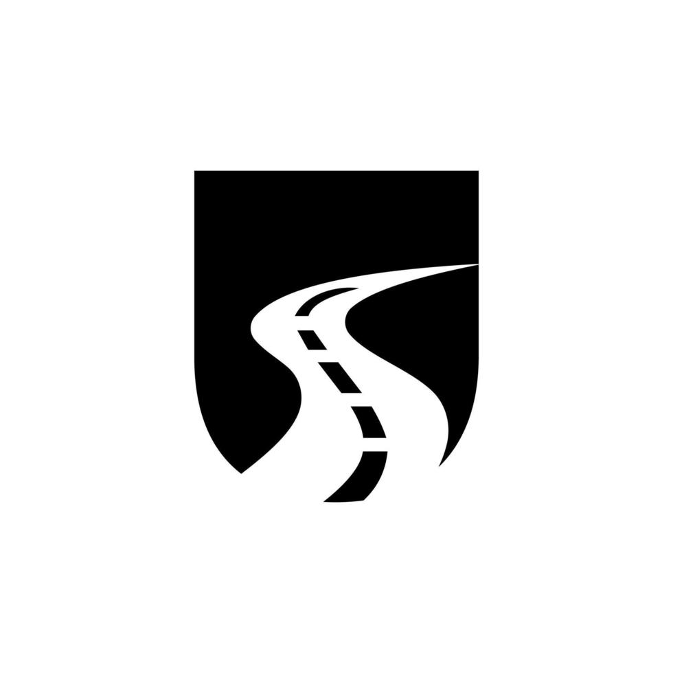 logotipo inicial de la letra u road para plantilla de vector de señal de viaje y transporte