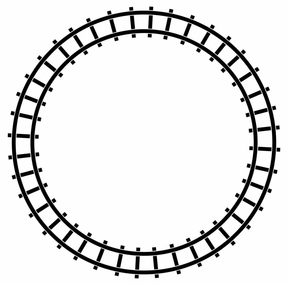 round railway frame with copy space for your text or design vector
