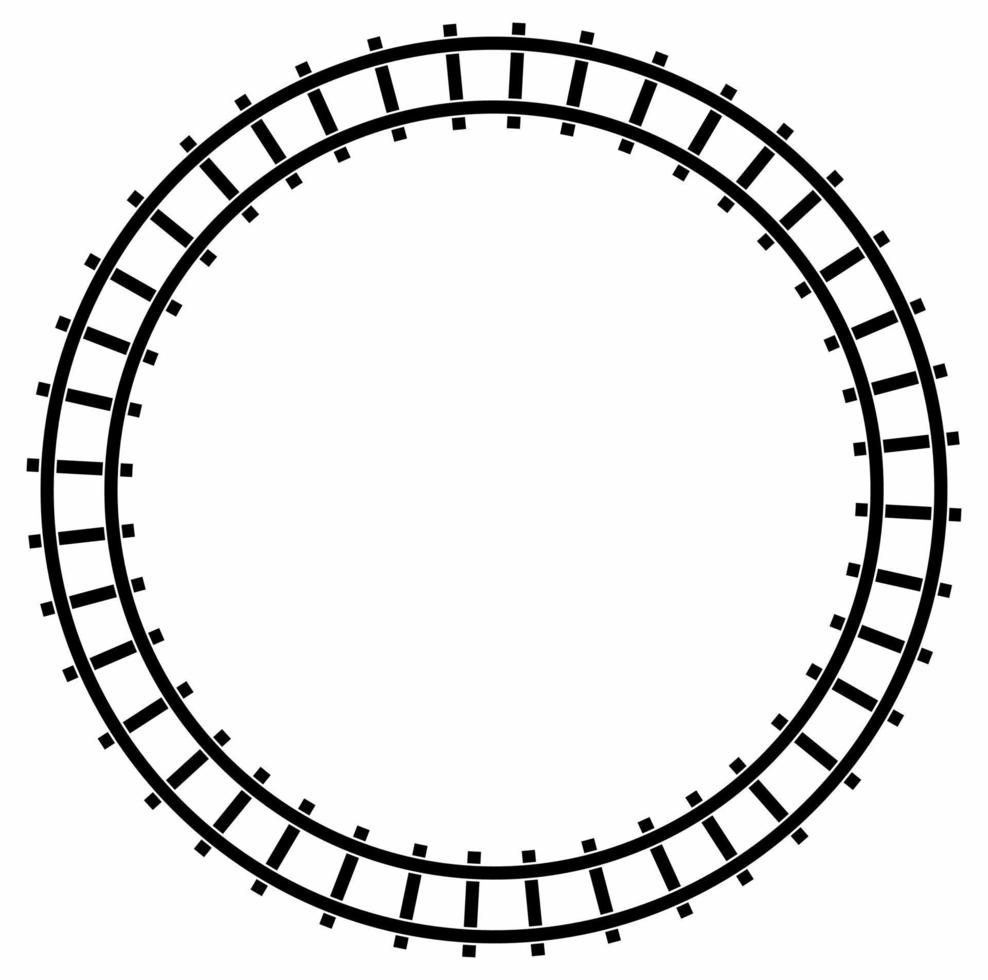 round railway frame with copy space for your text or design vector