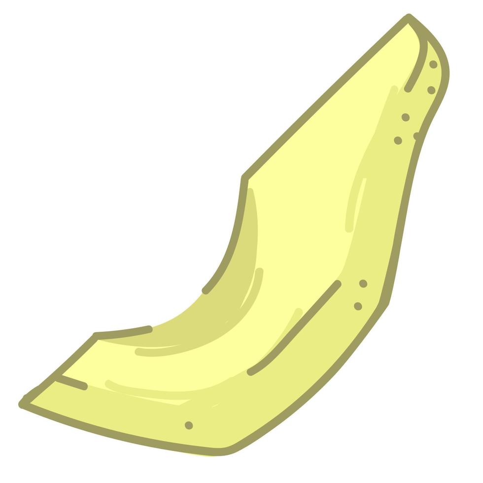 Avocado slice of ripe vegetable, exotic veggie vector