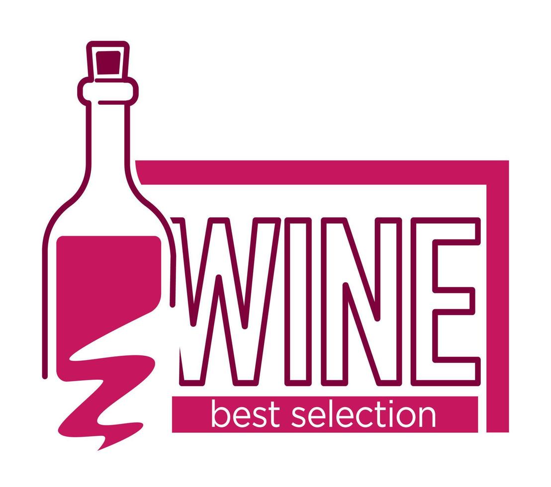 lugar de degustación de vino tinto y seco para beber logotipos de vino conjunto vectorial de signos aislados vector