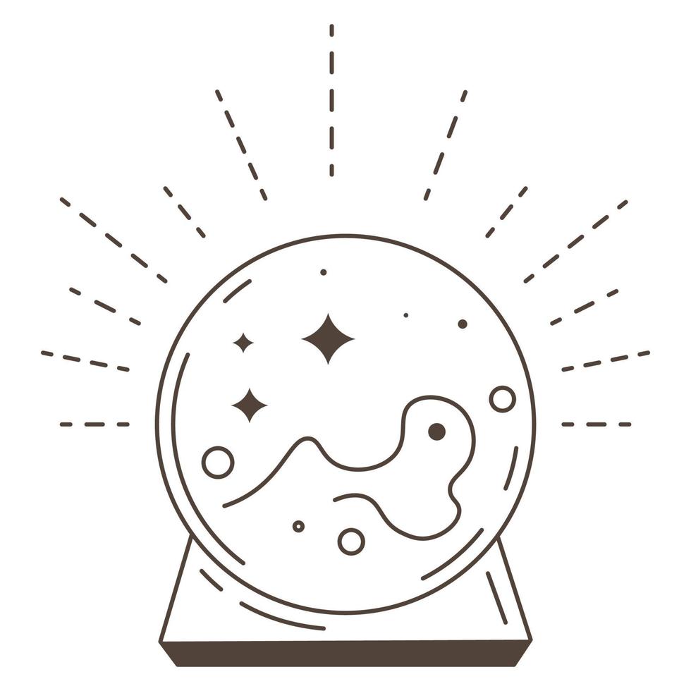Magic ball telling and predicting future bauble vector