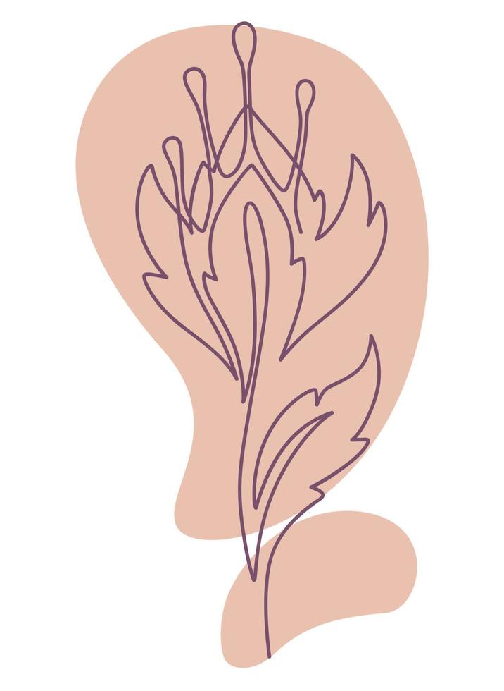 arte de línea de flores, vector de flora botánica minimalista