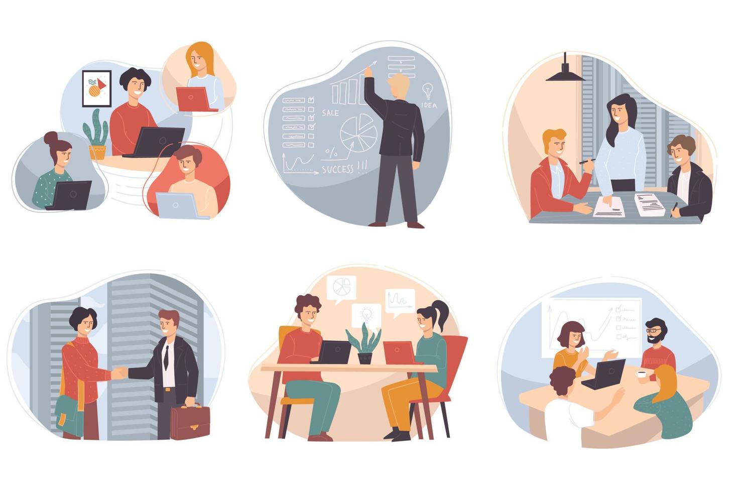 Business courses and meetings of partners vector
