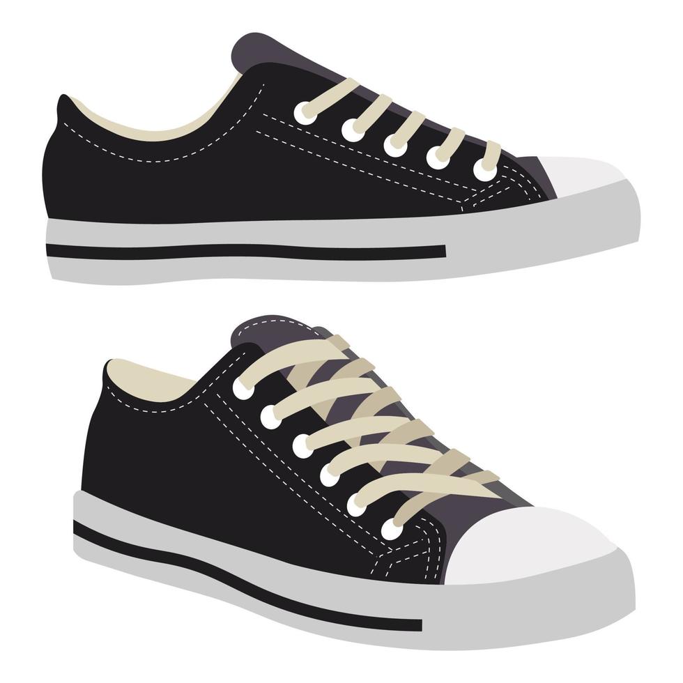 Classic sneakers, converse fashionable footwear vector
