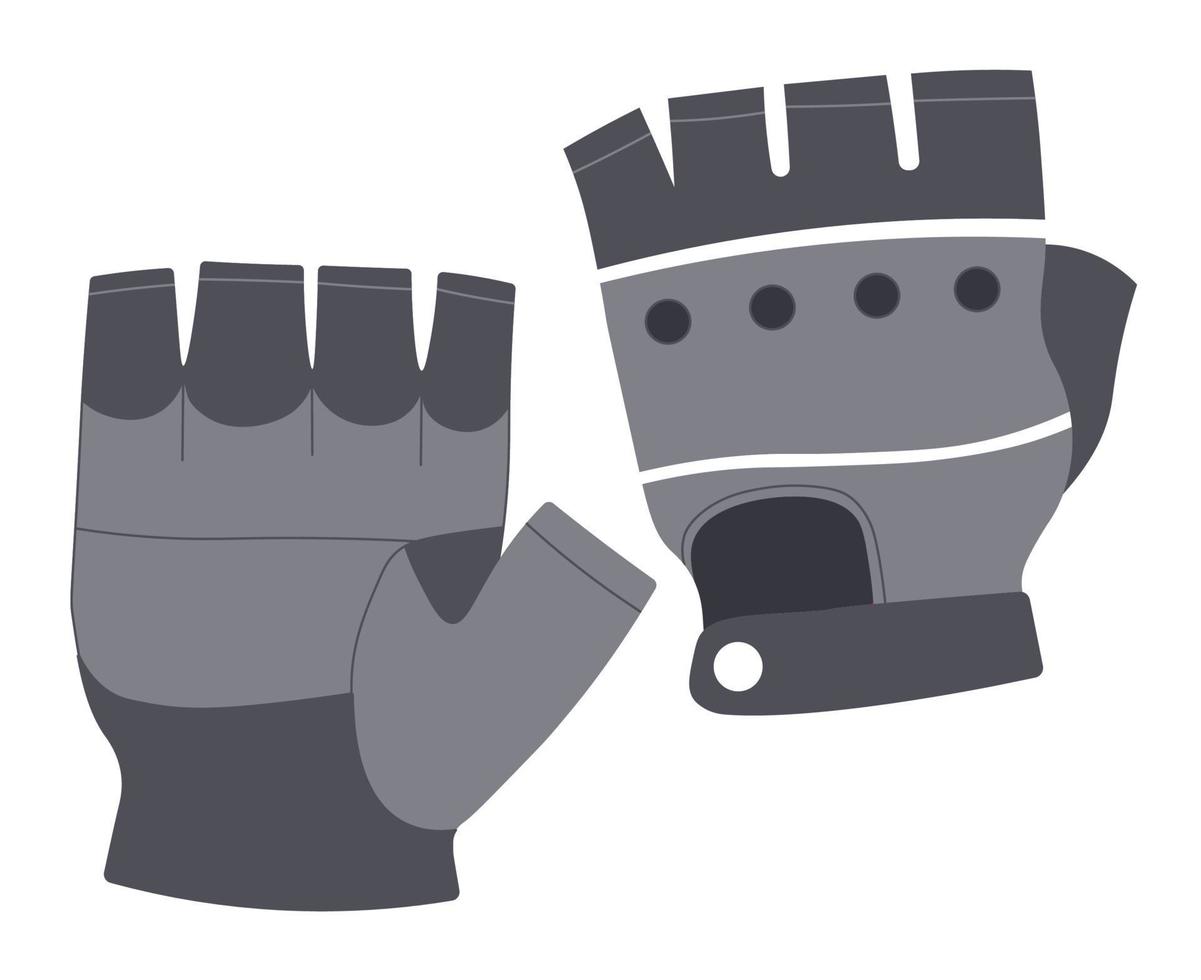 Leather gloves for bikers or cyclists, mittens vector