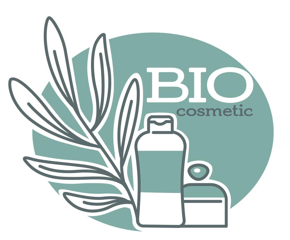 producto biocosmético con ingredientes naturales vector