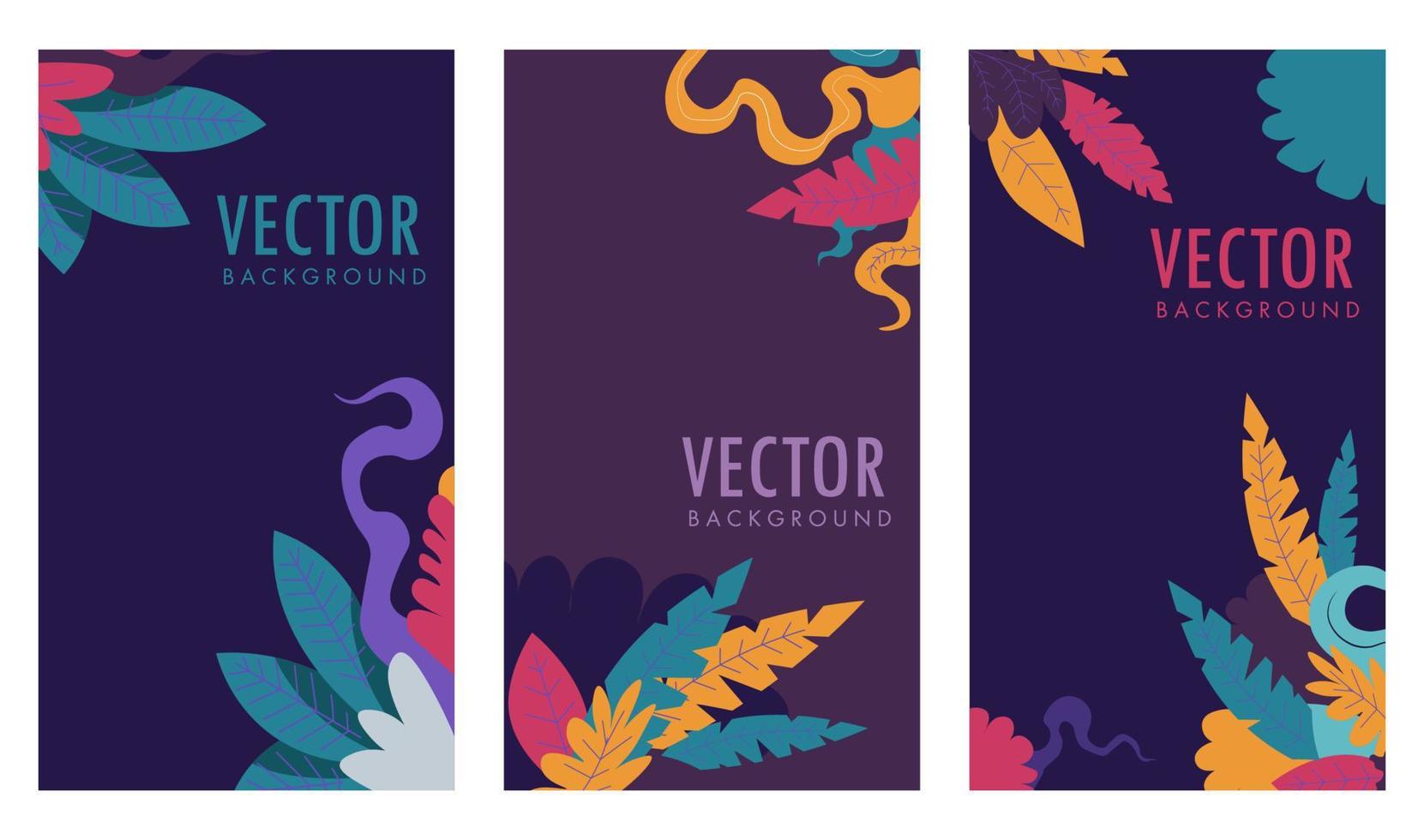 portada floral o primera página de libro o revista vector