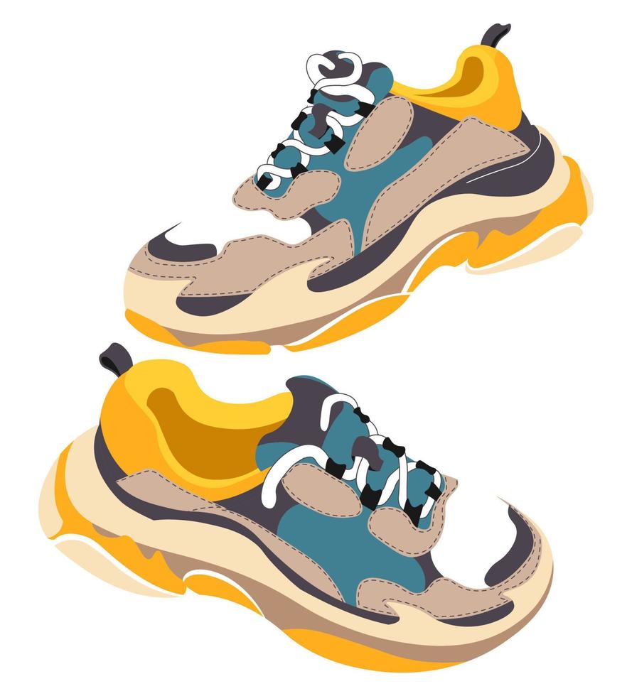 zapatillas de moda de moda para vector de entrenamiento