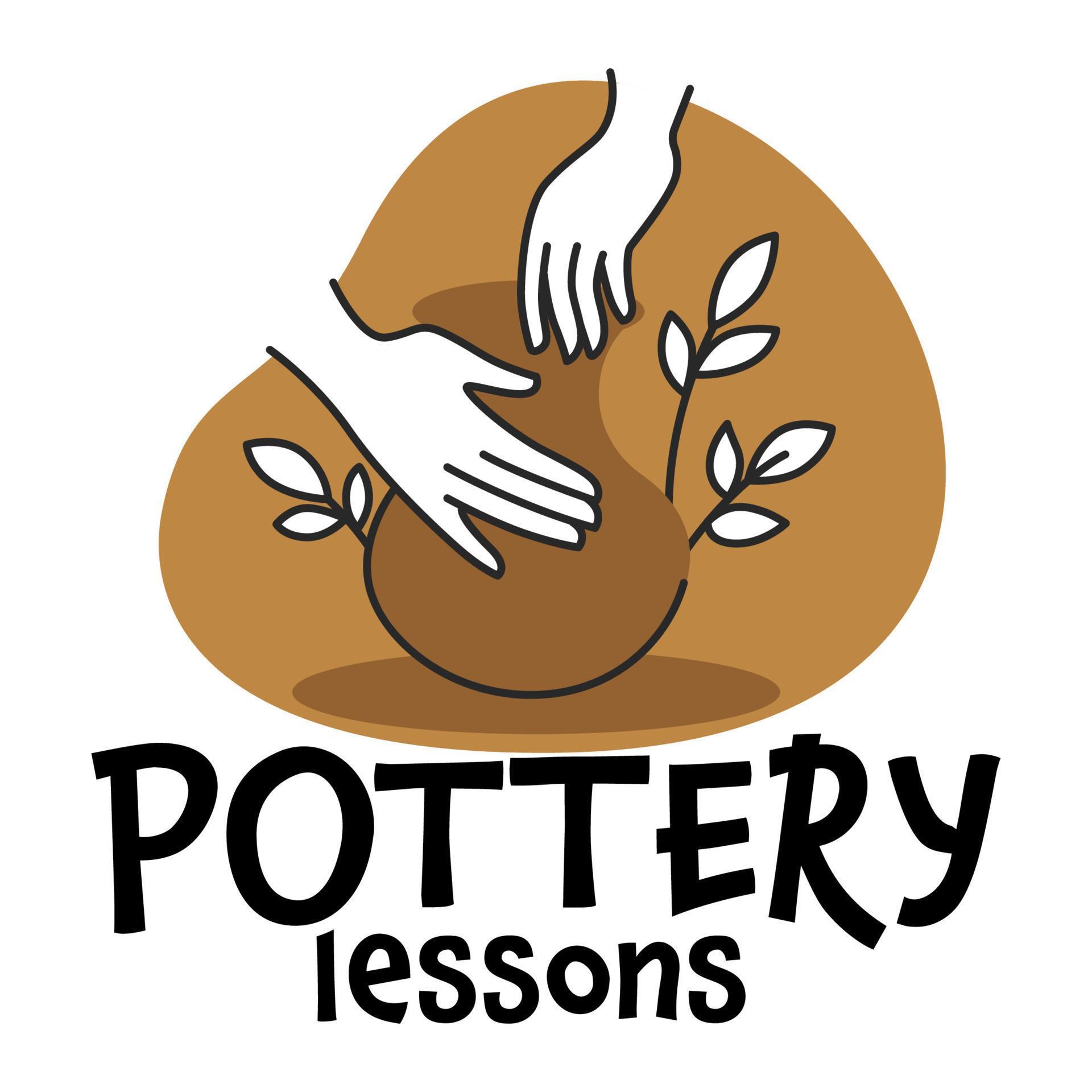 Pottery lessons and classes for making pots vector 19499007 Vector Art