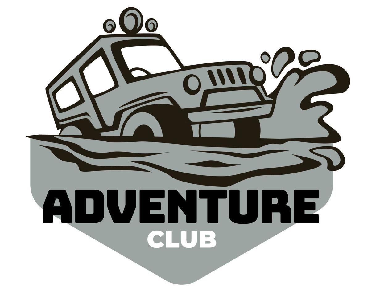 Adventure club off road expedition and traveling vector
