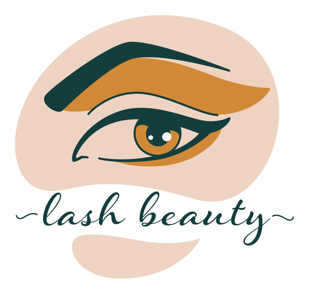 Lash beauty salon or lashmaking studio logotype vector