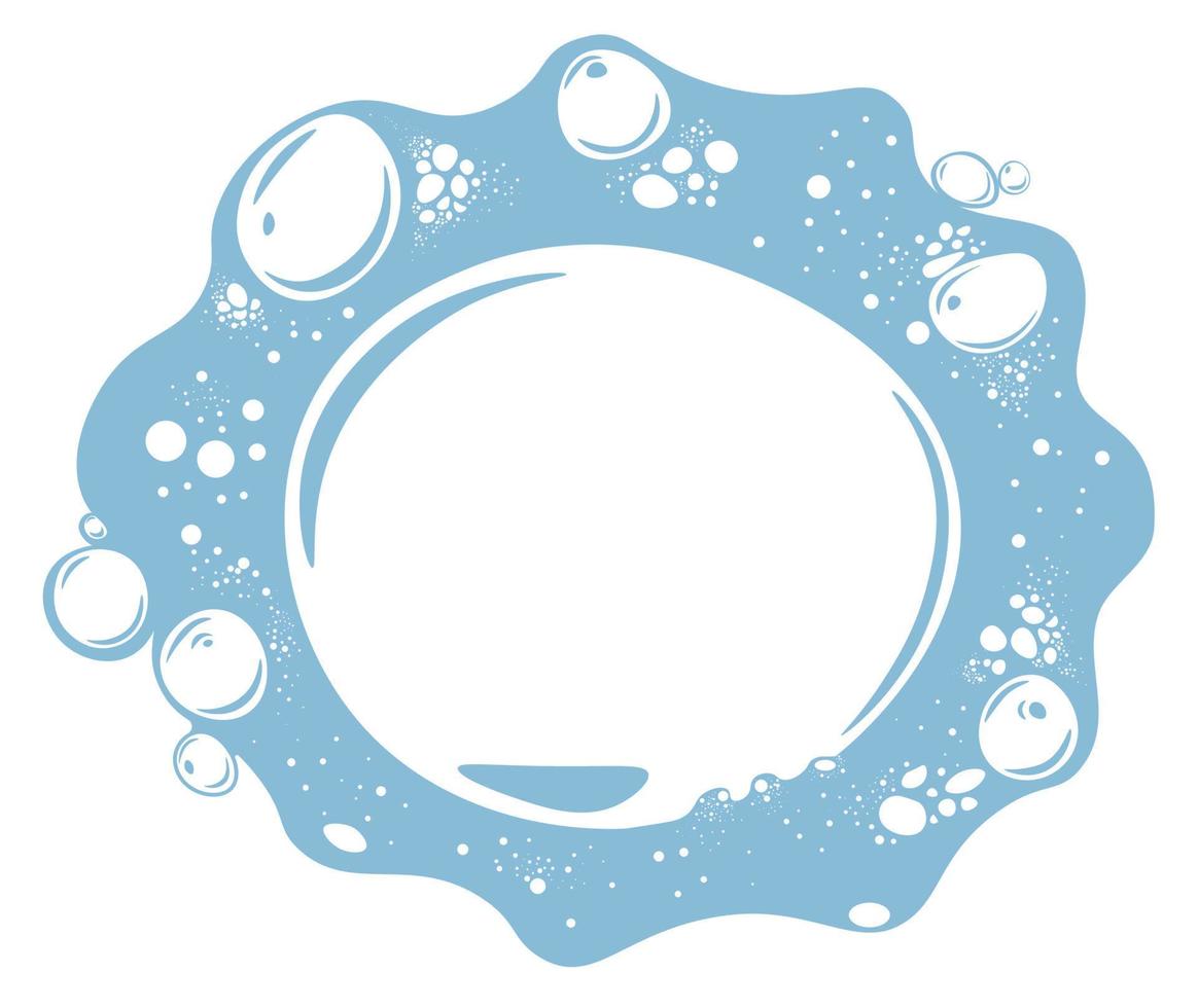 Foam with bubbles and empty space for text vector