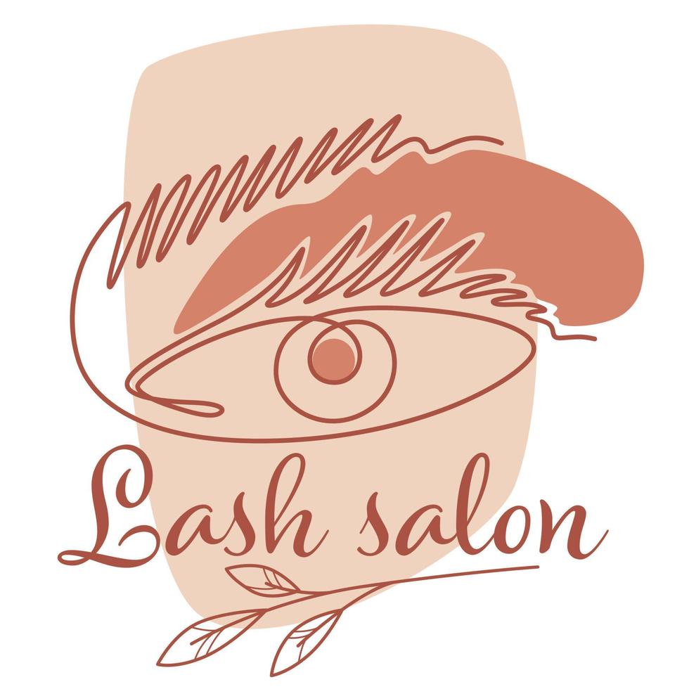 Lash salon and care of eyelashes and brows vector