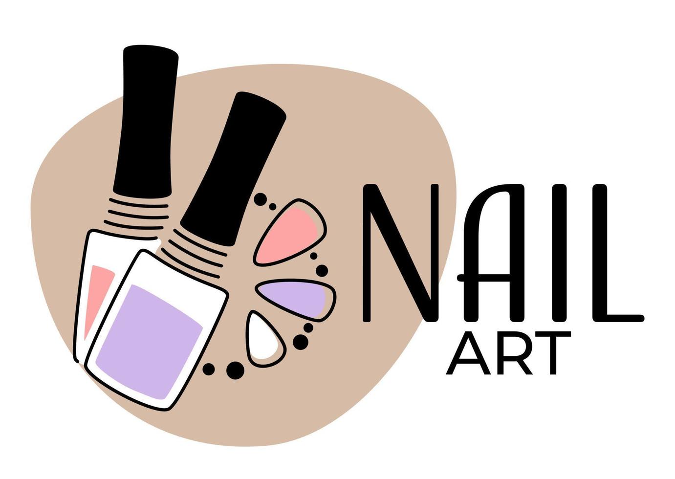 Nail art studio, salon for polishing fingernails 19499164 Vector Art at Vecteezy