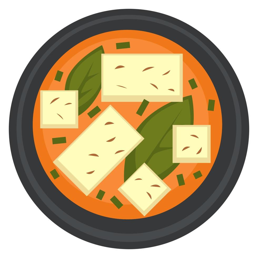 Ramen or vegetarian soup with tofu asian cuisine vector